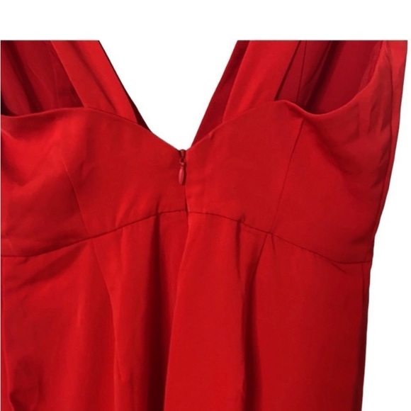 Revolve Superdown Jillian Cherry Red Deep V Neck Jumpsuit XXS and S. NWT - Picture 13 of 16